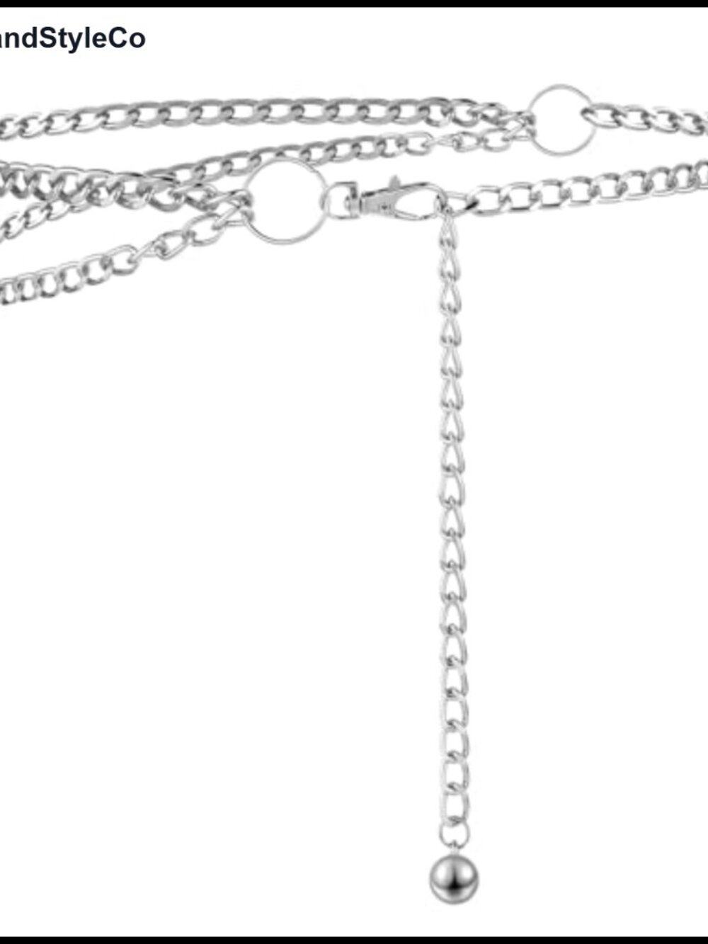 Women's Multilayer Chain Belt Adjustable Metal Waist Belt for Dresses Pants